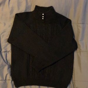 XL Karen Scott black ribbed sweater